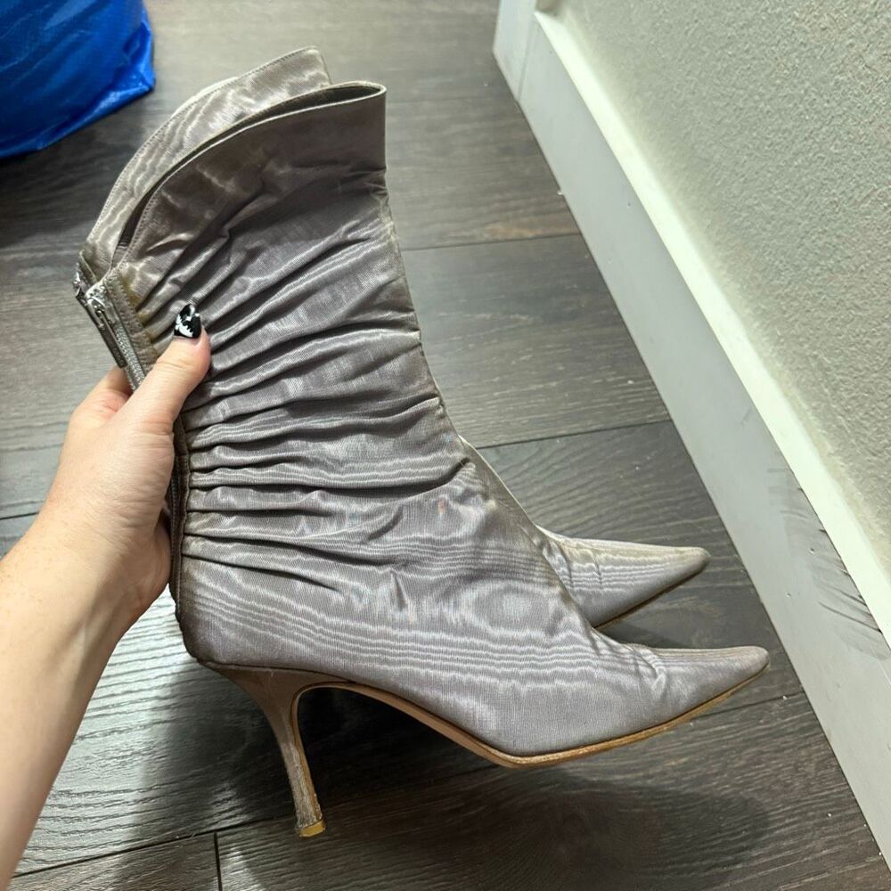 Jimmy Choo Women’s 38 Gray Moire Boots